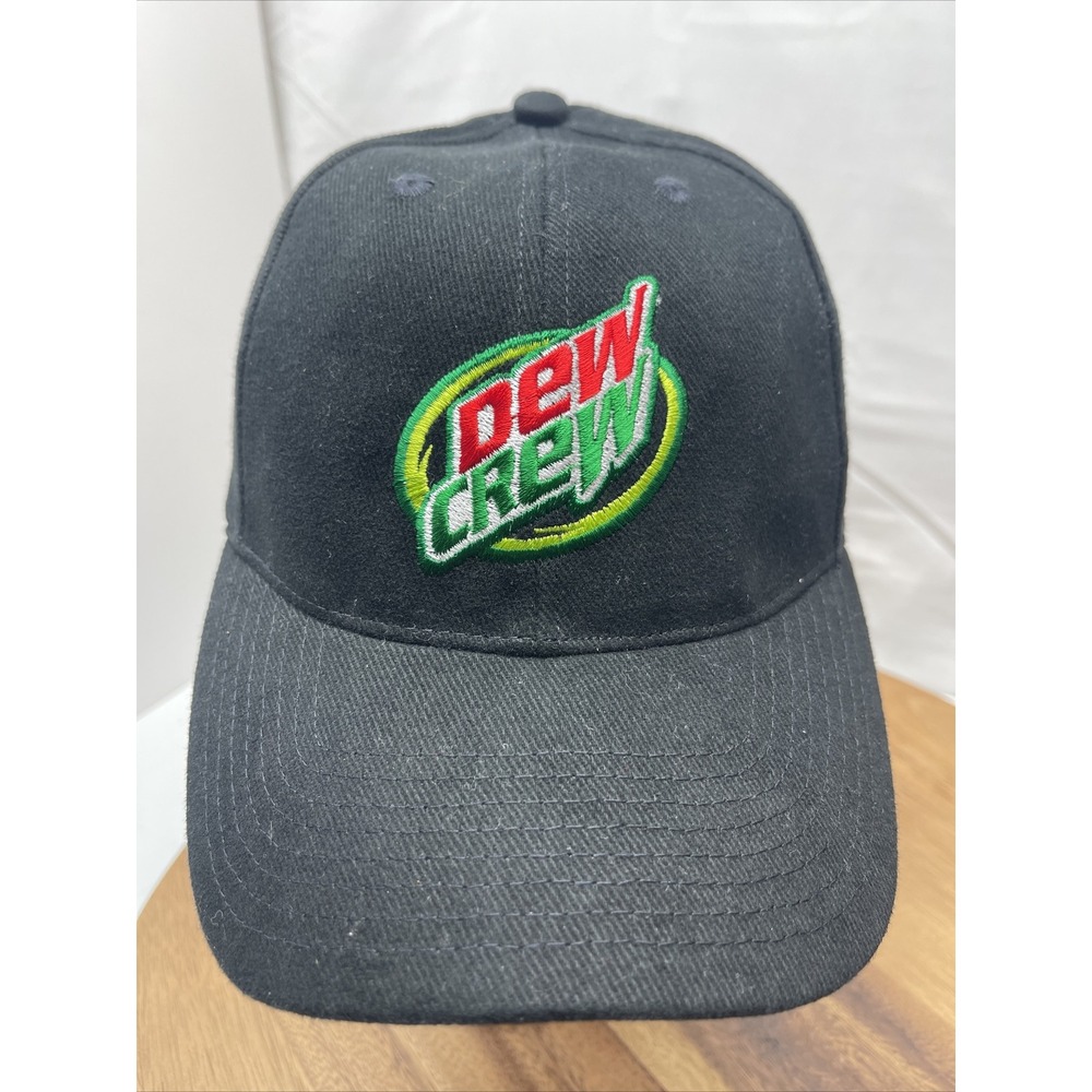 Mountain Dew Hat‎ Cap Dew Crew Employee Promotional Embroidered Flex Fitted VTG
